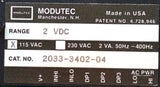 Modutec 2033-3402-04 Digital Voltage Meter 2VDC 115VAC 2VA 50-400HZ