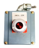 Allen-Bradley 800T-1TZ Push Button Enclosure W/ 800T-FXQ20 Red Emerg Stop Button