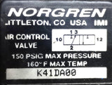 Norgren K41DA00 3-Way Directional Control Solenoid Valve 150 PSI Max 160°F Max