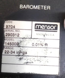 Mensor 14500B Barometer 22-34" HGA 0.01% R With Digital Pressure Gauge DPG II