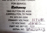 Hathaway 807137-110 BetAlert-10B Process Controller 117VAC Primary 24VDC FCV