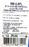 Thomas & Betts RB14-8FL Sta-Kon Fork Terminal 18-14AWG CU - Box of (100)