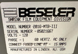 Beseler 2016-MTB-III Sealer 20" x 16" 120V Single Phase