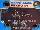 Mannesmann Rexroth M-3SED6CK13/350CG24N9K4 Directional Poppet Solenoid Valve