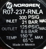 Norgren R07-237-RNLA Pressure Regulator 1/4" NPT 300PSIG IN 125PSIG Out 150°F