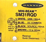 Banner SM31RQD Mini-beam Photoelectric Sensor 10-30 VDC