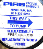 Piab PPX10RE Vacuum Filter Replacement Element 3/8" NPT