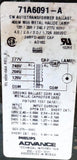 Philips Advance 71A6091-A  Autotransformer Ballast 400W 120/277V 60HZ M59 Lamp