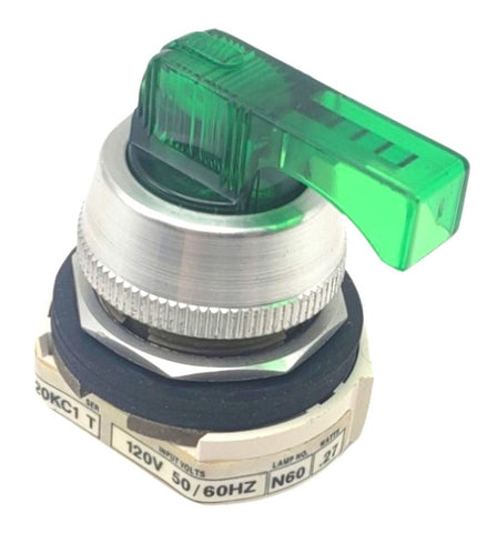 Allen-Bradley 800T-16JL20KC1 Ser. T Illuminated Selector Switch 120V 50/60HZ N60
