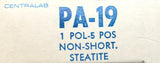 Centralab PA-19 Non Short Steatite Rotary Switch Section 1 Pole 5 Position