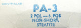Centralab PA-3 Non Short Steatite Rotary Switch Section 2 Pole 6 Position
