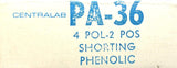 Centralab PA-36 Shorting Phenolic 4 POL - 2 POS