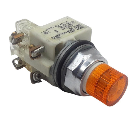 Square D 9001KM1 Push Button Momentary Orange 1 NO 10A 110-120V 50/60Hz Ser. G