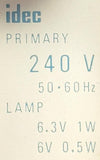 Idec IDEC HW1L-M1F20M4-G Push Button Switch Green 240V 50-60Hz Lamp 6.3-6V .5-1W