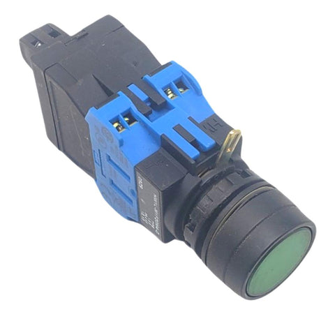 Idec IDEC HW1L-M1F20M4-G Push Button Switch Green 240V 50-60Hz Lamp 6.3-6V .5-1W