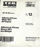 Pallet of 1200 Tek Bond White 100% Silicone Caulk Adhesive All Purpose 10.1 OZ