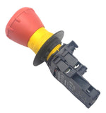Allen-Bradley 800F-X02D Emergency Stop Push Button With 800F-X01 Contact Block