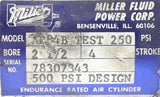 Miller Fluid AR84B Pneumatic Air Cylinder 500PSA 2.5" Bore 5.5" Stroke