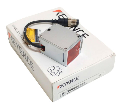 Keyence LR-TB5000C Laser Sensor 5mm Range 20-30VDC 4-Pin W/ M12 Connector Cable