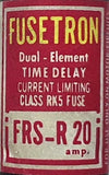 Eaton Fusetron FRS-R20 Fuse Dual Element Time Delay 600VAC/300VDC 20A RK5
