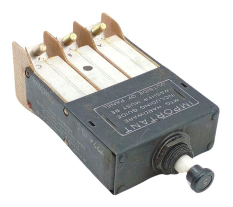 Klixon 7276-13-5 3-Pole Miniature Circuit Breaker Assembly 5A 28VDC BACC18W5