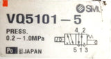 SMC VQ5101-5 Pneumatic Solenoid Valve W/ VQ5000 Base 0.2-1.0MPa