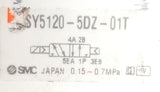 SMC SY5220-5DZ-01T & SY5120-5DZ-01T Solenoid Valve Assembly 0.1 - 0.7MPa