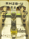 Idec RH2B-UDC24V Compact Power Relay With Contact Block SH2B-05 DPDT Contact