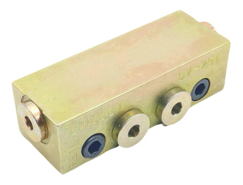 Lincoln 882252 UV-25T Twin Outlet UV Hydraulic Divider Valve