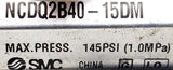 SMC NCDQ2B40-15DM Pneumatic Cylinder Compact Double-Acting Single-Rod 145PSI