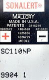 Sonalert SC110NP Transducer Alarm Continuous 30 V 120 V 24 MA 95 DBA