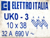 Elettroitalia UK0-3 Modular Fuse Holder32A 690V 10x38