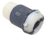 Hubbell HBL2433 Locking Plug 20 Amp 480VAC Male Connection Black and White
