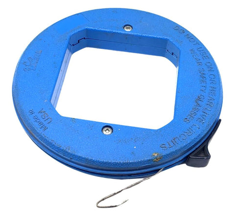 Ideal 31-010 Thumb Winder Blued Steel Fish Tape With Formed Hook