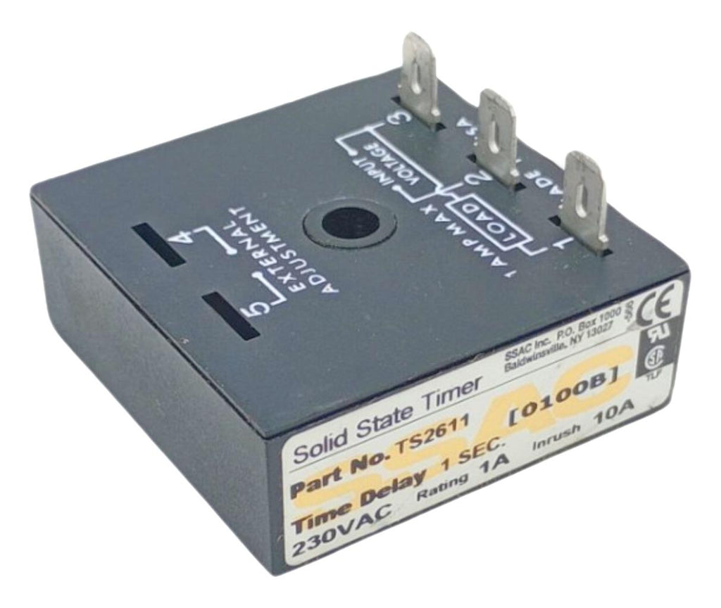 Solid State Timer Module SSAC TS2611 Solid State Timer Module 3-Pin 1 Sec. Delay 230VAC 1A Max