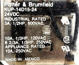 Potter & Brumfield KUP-14D15-24 Relay 3A-10A 24VDC 120-600VAC With Contact Block