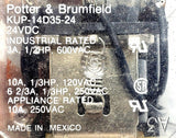 Potter & Brumfield KUP-14D35-24 Relay 3A-10A 24VDC 120-600VAC With Contact Block