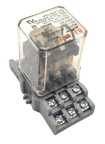 Potter & Brumfield KU-9005 Relay 10A 24VDC 120-250VAC With Contact Block