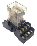 Omron MY4-UA Relay 24VDC 240VAC 5A Coil 24VAC With Young NDSQ-14 Contact Block