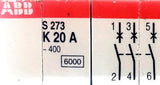 ABB S273-K20A Circuit Breaker 3-Pole 277/480VAC