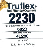 Gates 2230 Truflex V-Belt 1/2"x23" 12.5/13mmx585mm 4L230