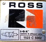 Ross Controls 1523C5002 LOX Lockout Exhaust Valve 3-Way 2-Position Body Size 1