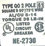 Square D NE-2730 Circuit Breaker 2-Pole 120/240VAC Type QO