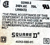 Square D LR45473 Mounting Base For Circuit Breaker Alternate Number QOMB-3