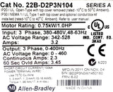 Allen Bradley 22B-D2P3N104 AC Drive Input 342-528VAC 3.2A Output 0-469V 2.3A