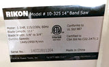 Rikon 10-325 14" Vertical Bandsaw 1.5 HP 115V Single Phase