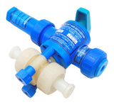 Plast-O-Matic ABVA 1.2 True Blue Pneumatic Actuator 20-50PSI W/ 1/2" Ball Valve