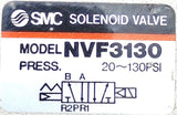 SMC NVF3130 Solenoid Valve 1/4"NPT 5-Port 20-130PSI 21-26VDC