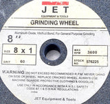 Jet 576225 Surface Grinding Wheel Size 8x1 Grit 46 3600RPM Max