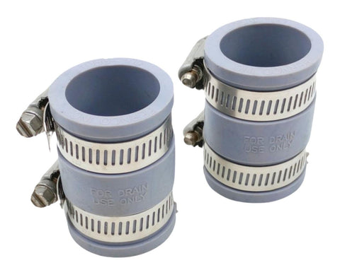 Lot of 2 Fernco 1506-100 Flexible Pipe Coupling 1" PVC x 1-1/4" Copper